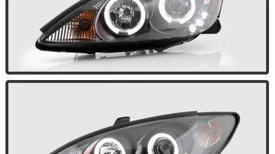 Spyder Auto Halo Black Projector Headlights for Toyota Camry 2002-2006                                     - PRO-YD-TCAM02-HL-BK - Image 8