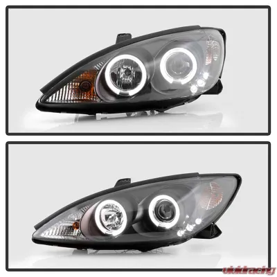Spyder Auto Halo Black Projector Headlights for Toyota Camry 2002-2006 - PRO-YD-TCAM02-HL-BK