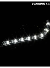 Spyder Auto Black DRL Projector Headlights for Toyota Camry 2007-2009 with H1/H7 Lights                                     - PRO-YD-TCAM07-DRL-BK - Image 11