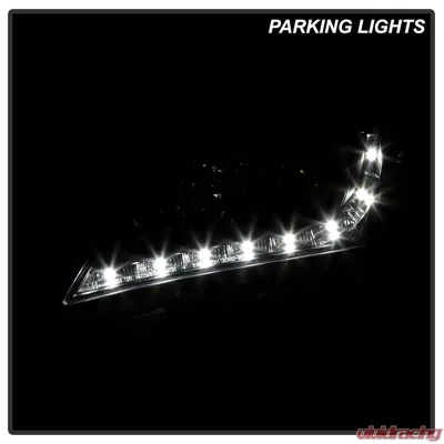 Spyder Auto Black DRL Projector Headlights for Toyota Camry 2007-2009 with H1/H7 Lights - PRO-YD-TCAM07-DRL-BK