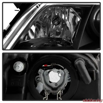 Spyder Auto Black DRL Projector Headlights for Toyota Camry 2007-2009 with H1/H7 Lights - PRO-YD-TCAM07-DRL-BK