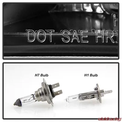 Spyder Auto Black DRL Projector Headlights for Toyota Camry 2007-2009 with H1/H7 Lights - PRO-YD-TCAM07-DRL-BK