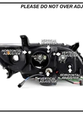 Spyder Auto Black DRL Projector Headlights for Toyota Camry 2007-2009 with H1/H7 Lights                                     - PRO-YD-TCAM07-DRL-BK - Image 7