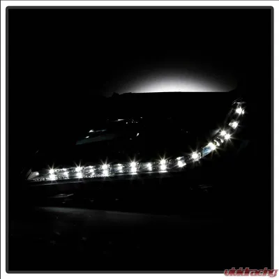 Spyder Auto Black DRL Projector Headlights for Toyota Camry 2007-2009 with H1/H7 Lights - PRO-YD-TCAM07-DRL-BK