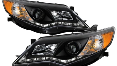 Spyder Auto Black DRL Projector Headlights with Low 9006 Lights for Toyota Camry 2012-2014                                     - PRO-YD-TCAM12-DRL-BK - Image 10