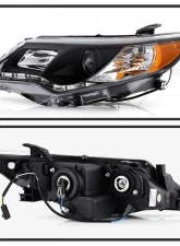 Spyder Auto Black DRL Projector Headlights with Low 9006 Lights for Toyota Camry 2012-2014                                     - PRO-YD-TCAM12-DRL-BK - Image 2