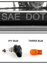 Spyder Auto Black DRL Projector Headlights with Low 9006 Lights for Toyota Camry 2012-2014                                     - PRO-YD-TCAM12-DRL-BK - Image 5