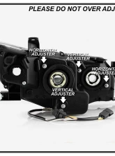 Spyder Auto Black DRL Projector Headlights with Low 9006 Lights for Toyota Camry 2012-2014                                     - PRO-YD-TCAM12-DRL-BK - Image 6