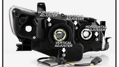 Spyder Auto Black DRL Projector Headlights with Low 9006 Lights for Toyota Camry 2012-2014                                     - PRO-YD-TCAM12-DRL-BK - Image 6