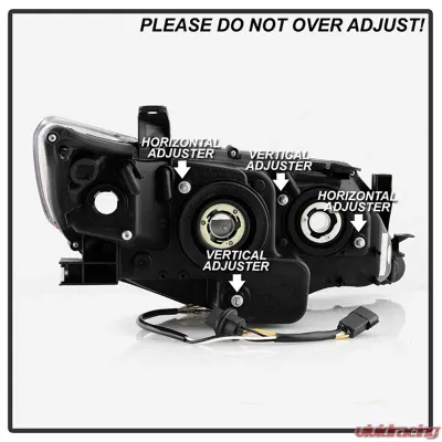 Spyder Auto Black DRL Projector Headlights with Low 9006 Lights for Toyota Camry 2012-2014 - PRO-YD-TCAM12-DRL-BK