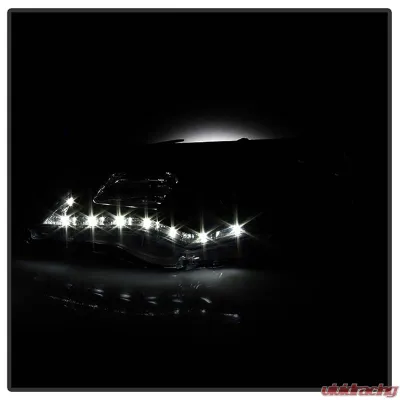 Spyder Auto Black DRL Projector Headlights with Low 9006 Lights for Toyota Camry 2012-2014 - PRO-YD-TCAM12-DRL-BK