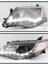 Spyder Auto Black DRL Projector Headlights with Low 9006 Lights for Toyota Camry 2012-2014                                     - PRO-YD-TCAM12-DRL-BK - Image 8