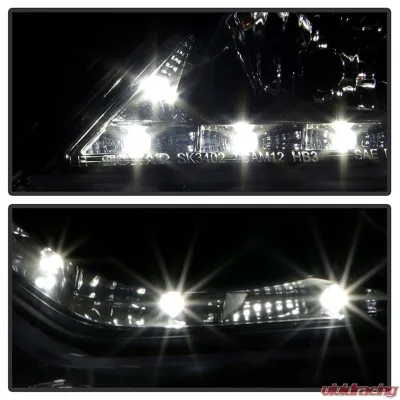 Spyder Auto Black DRL Projector Headlights with Low 9006 Lights for Toyota Camry 2012-2014 - PRO-YD-TCAM12-DRL-BK