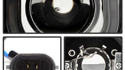 Spyder Auto Black 3D DRL Projector Headlights for Toyota Highlander 2011-2013, H1/H7                                     - PRO-YD-THLAN11-3DDRL-BK - Image 3