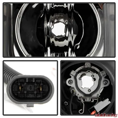 Spyder Auto Black 3D DRL Projector Headlights for Toyota Highlander 2011-2013, H1/H7 - PRO-YD-THLAN11-3DDRL-BK