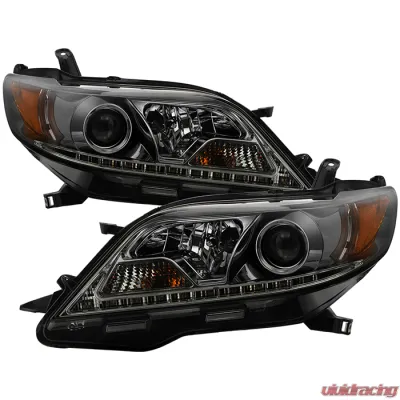 Spyder Auto Signature Projector Headlights Halogen Smoke for 2011-2017 Toyota Sienna SE/XE/XLE - PRO-YD-TSEN11-DRL-SM
