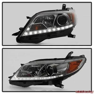 Spyder Auto Signature Projector Headlights Halogen Smoke for 2011-2017 Toyota Sienna SE/XE/XLE - PRO-YD-TSEN11-DRL-SM