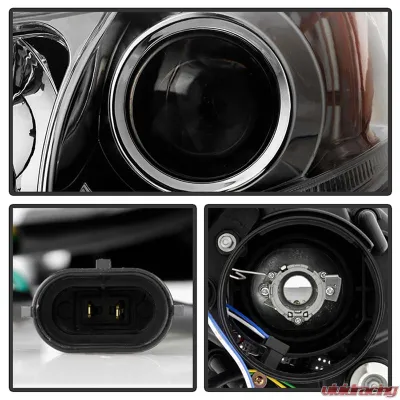 Spyder Auto Signature Projector Headlights Halogen Smoke for 2011-2017 Toyota Sienna SE/XE/XLE - PRO-YD-TSEN11-DRL-SM