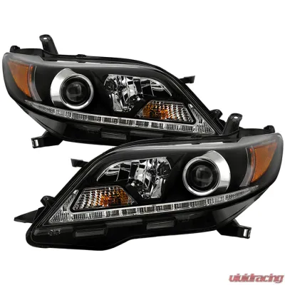 Spyder Auto Projector Headlights DRL LED Black for 2015-2017 Toyota Sienna SE | XE - PRO-YD-TSEN15-DRL-BK