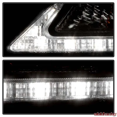 Spyder Auto Projector Headlights DRL LED Black for 2015-2017 Toyota Sienna SE | XE - PRO-YD-TSEN15-DRL-BK