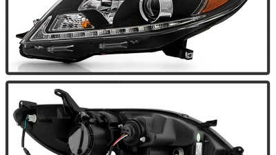 Spyder Auto Projector Headlights DRL LED Black for 2015-2017 Toyota Sienna SE | XE                                     - PRO-YD-TSEN15-DRL-BK - Image 2