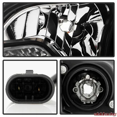 Spyder Auto Projector Headlights DRL LED Black for 2015-2017 Toyota Sienna SE | XE - PRO-YD-TSEN15-DRL-BK