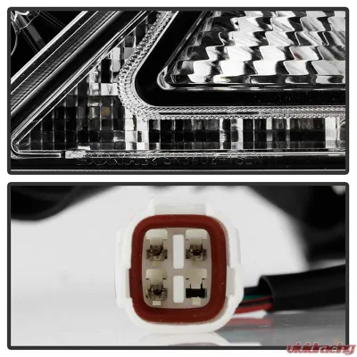 Spyder Auto Projector Headlights DRL LED Black for 2015-2017 Toyota Sienna SE | XE - PRO-YD-TSEN15-DRL-BK