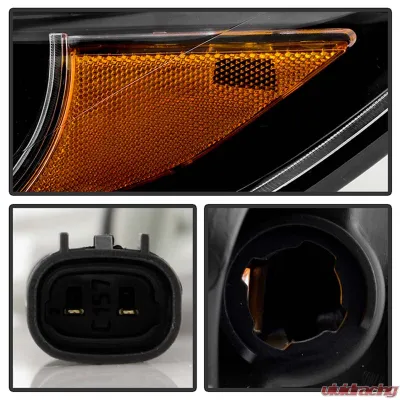 Spyder Auto Projector Headlights DRL LED Black for 2015-2017 Toyota Sienna SE | XE - PRO-YD-TSEN15-DRL-BK