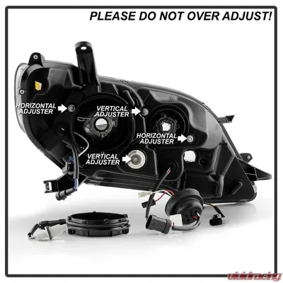 Spyder Auto Projector Headlights DRL LED Black for 2015-2017 Toyota Sienna SE | XE - PRO-YD-TSEN15-DRL-BK