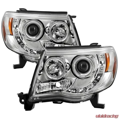 Spyder Auto Halo LED Chrome Projector Headlights for Toyota Tacoma 2005-2008 - PRO-YD-TT05-HL-C
