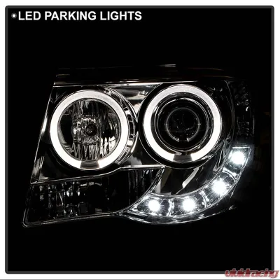 Spyder Auto Halo LED Chrome Projector Headlights for Toyota Tacoma 2005-2008 - PRO-YD-TT05-HL-C