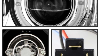 Spyder Auto Halo LED Chrome Projector Headlights for Toyota Tacoma 2005-2008                                     - PRO-YD-TT05-HL-C - Image 3