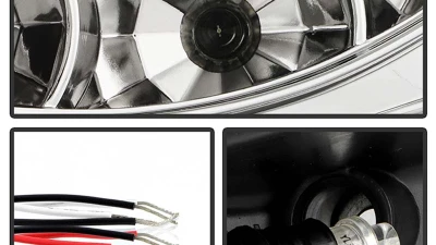 Spyder Auto Halo LED Chrome Projector Headlights for Toyota Tacoma 2005-2008                                     - PRO-YD-TT05-HL-C - Image 5