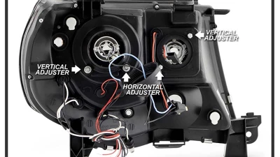 Spyder Auto Halo LED Chrome Projector Headlights for Toyota Tacoma 2005-2008                                     - PRO-YD-TT05-HL-C - Image 7