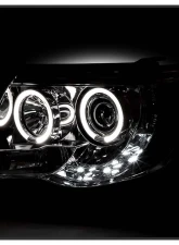 Spyder Auto Halo LED Chrome Projector Headlights for Toyota Tacoma 2005-2008                                     - PRO-YD-TT05-HL-C - Image 8