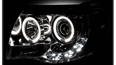 Spyder Auto Halo LED Chrome Projector Headlights for Toyota Tacoma 2005-2008                                     - PRO-YD-TT05-HL-C - Image 8