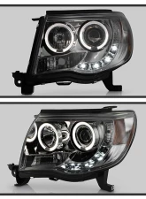 Spyder Auto Smoke LED Halo Projector Headlights for Toyota Tacoma 2005-2011, High/Low H1                                     - PRO-YD-TT05-HL-SM - Image 10