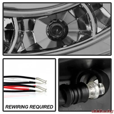 Spyder Auto Smoke LED Halo Projector Headlights for Toyota Tacoma 2005-2011, High/Low H1 - PRO-YD-TT05-HL-SM