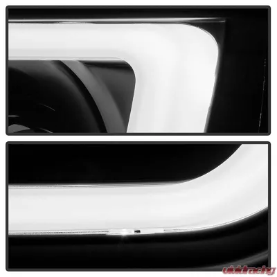 Spyder Auto Signature V2 Projector Headlights Light Bar DRL Black for Toyota Tacoma 2005-2011 - PRO-YD-TT05V2-LB-BK