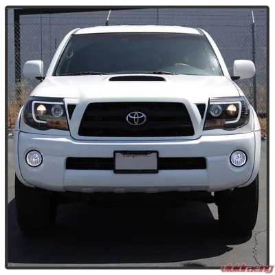 Spyder Auto Signature V2 Projector Headlights Light Bar DRL Black for Toyota Tacoma 2005-2011 - PRO-YD-TT05V2-LB-BK