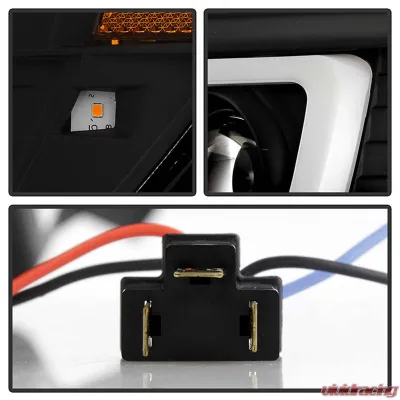 Spyder Auto Signature V2 Projector Headlights Light Bar DRL Black for Toyota Tacoma 2005-2011 - PRO-YD-TT05V2-LB-BK