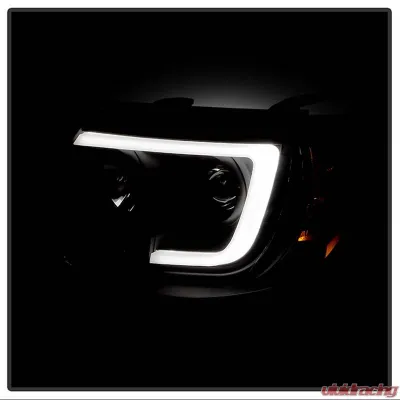 Spyder Auto Signature V2 Projector Headlights Light Bar DRL Black for Toyota Tacoma 2005-2011 - PRO-YD-TT05V2-LB-BK
