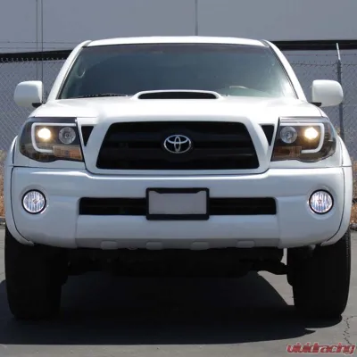 Spyder Auto Signature V2 Projector Headlights Light Bar DRL Black for Toyota Tacoma 2005-2011 - PRO-YD-TT05V2-LB-BK