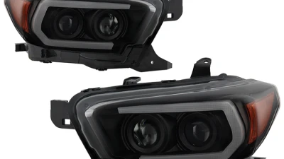 Spyder Auto Signature Projector Headlights Sequential LED Turn Signal Black Smoke for 2016-2018 Toyota Tacoma                                     - PRO-YD-TT16V1-SEQ-BSM - Image 10