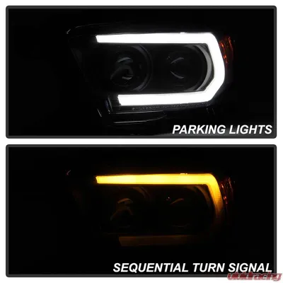 Spyder Auto Signature Projector Headlights Sequential LED Turn Signal Black Smoke for 2016-2018 Toyota Tacoma - PRO-YD-TT16V1-SEQ-BSM