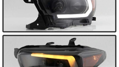 Spyder Auto Signature Projector Headlights Sequential LED Turn Signal Black Smoke for 2016-2018 Toyota Tacoma                                     - PRO-YD-TT16V1-SEQ-BSM - Image 7