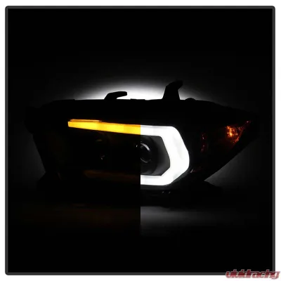 Spyder Auto Signature Projector Headlights Sequential LED Turn Signal Black Smoke for 2016-2018 Toyota Tacoma - PRO-YD-TT16V1-SEQ-BSM