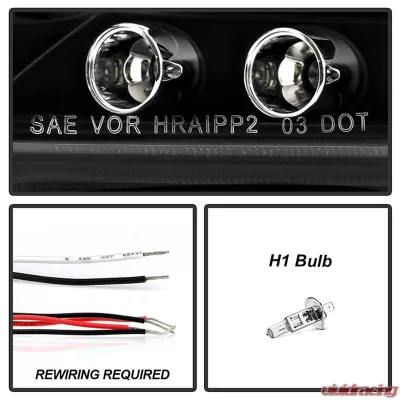 Spyder Auto Halo LED Black Projector Headlights for Scion TC 2005-2010 - PRO-YD-TTC04-HL-AM-BK