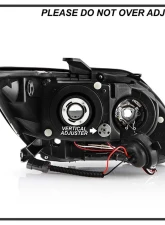 Spyder Auto Halo LED Black Projector Headlights for Scion TC 2005-2010                                     - PRO-YD-TTC04-HL-AM-BK - Image 8