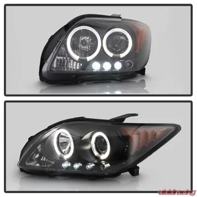 Spyder Auto Black LED Halo Projector Headlights for Scion tC 2008-2010, H1/9006 - PRO-YD-TTC08-HL-BK